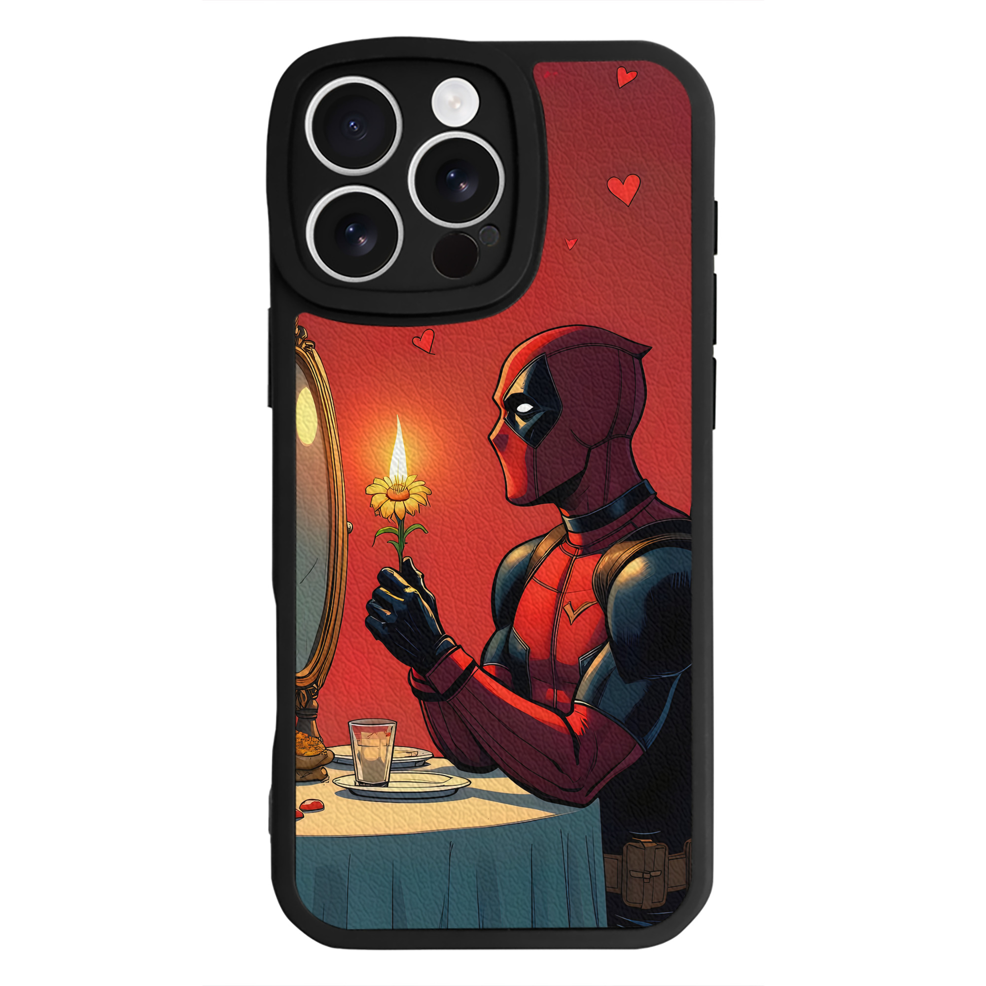（画像用） Deadpool デッドプール 【iPhone 16シリーズ対応】シリコンスマホケース（レザー調） 材質：シリコン